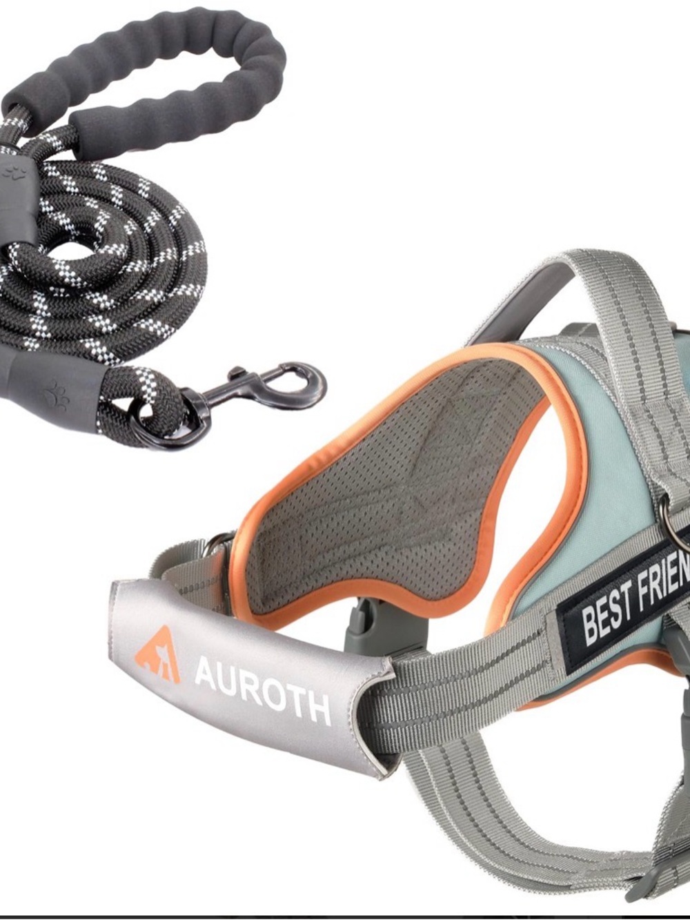 Auroth 'Best Friend' Padded Dog Harness & Rope Leash